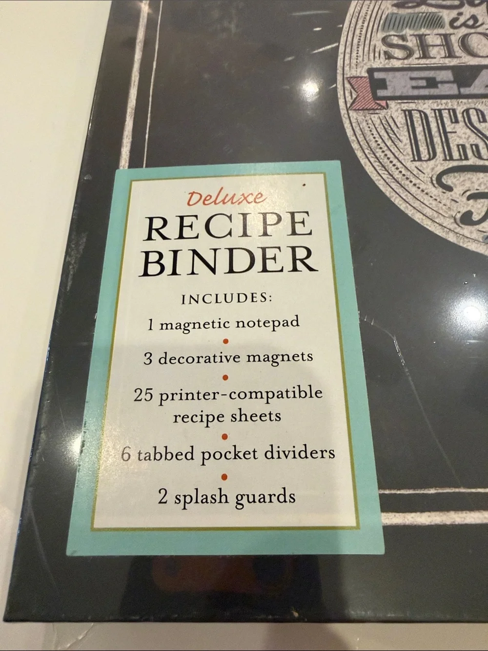 NWT New Seasons Deluxe Recipe Binder Style 'Favorite Recipes' - Black
